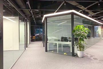 簡約單玻玻璃隔斷,全景隔斷極窄極簡辦公室玻璃隔斷墻